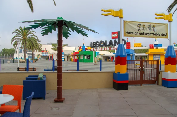 Entrance to LEGOLAND California is right outside the hotel.