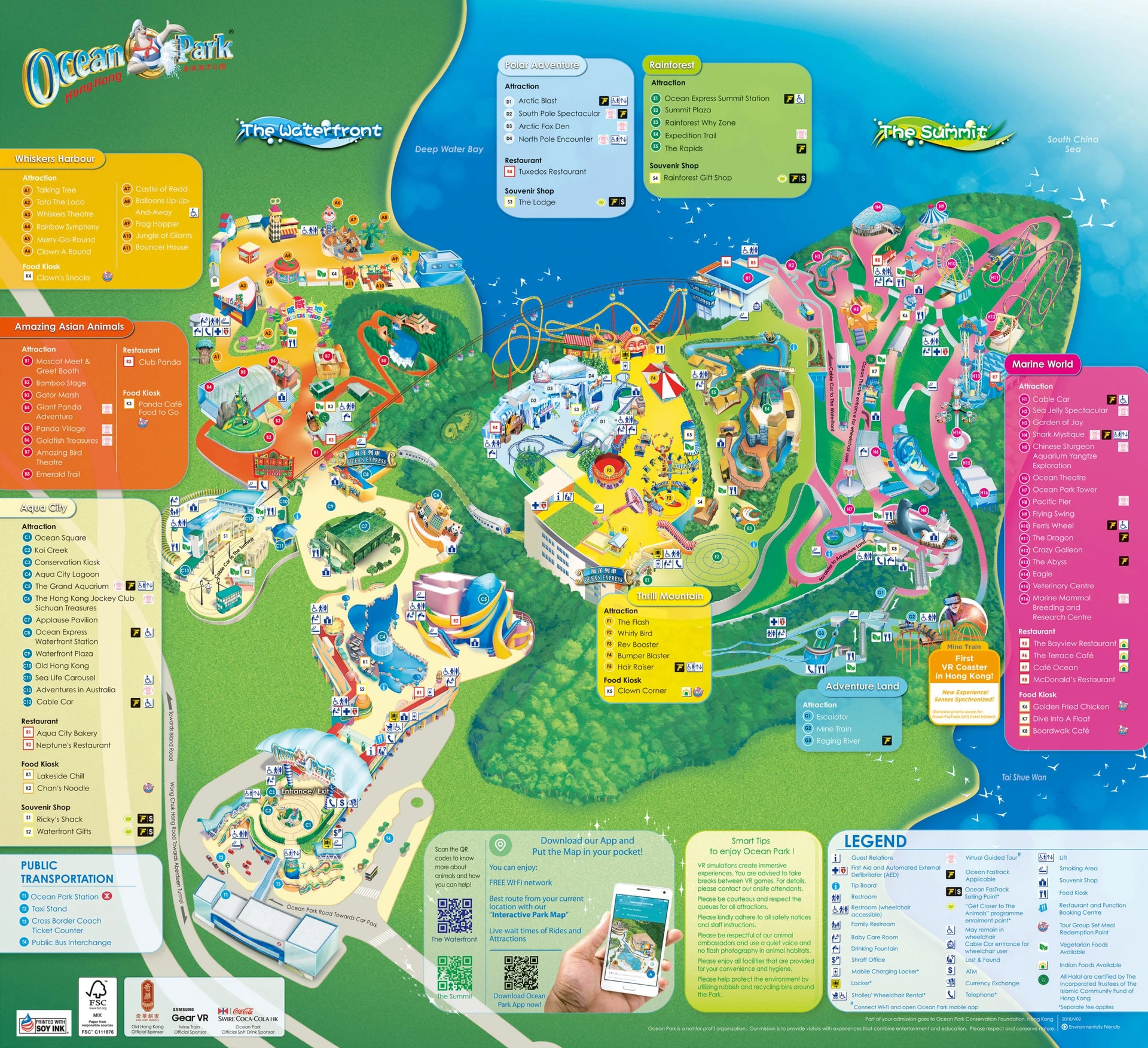 Ocean Park Hong Kong map
