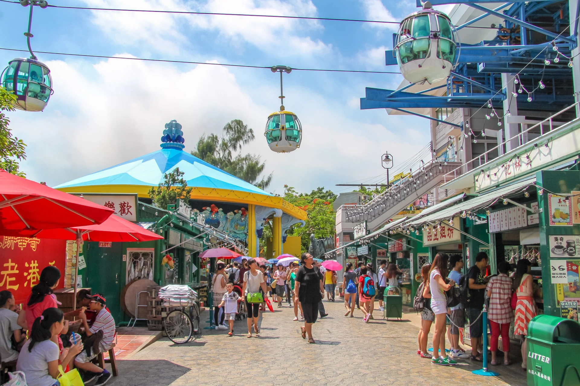 Old Hong Kong at Ocean Park with dai pai dongs