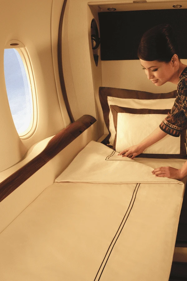 Dessert on Singapore Airlines first class suites