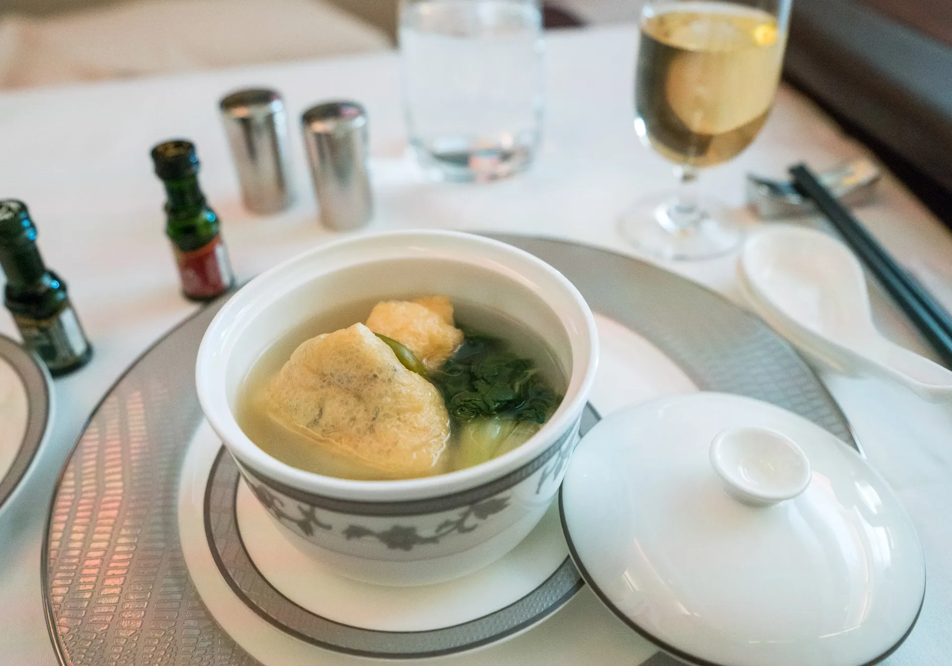 Chicken soup on Singapore Airlines suites class