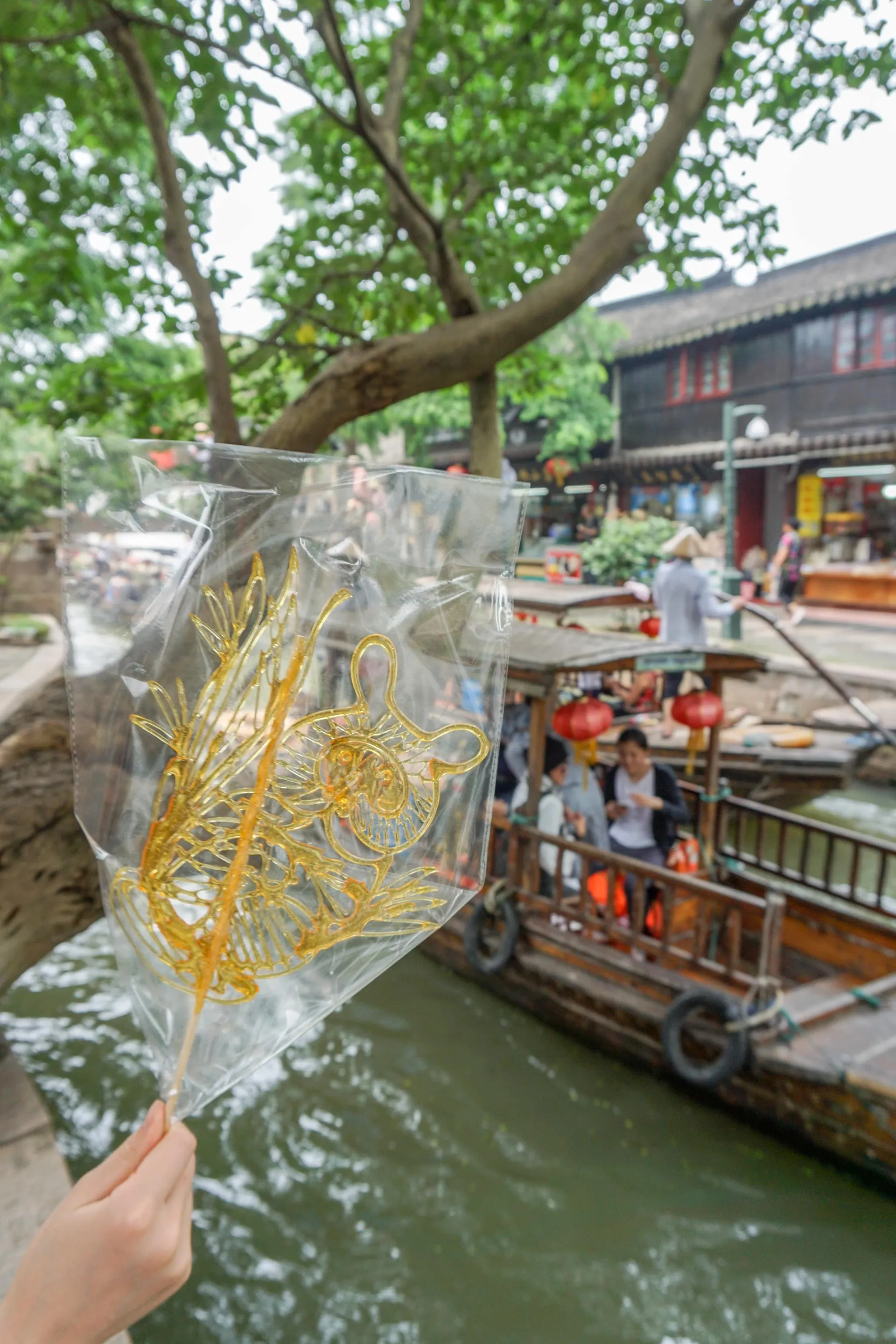 Sugar art panda made at Zhujiajiao water town outside of Shanghai.