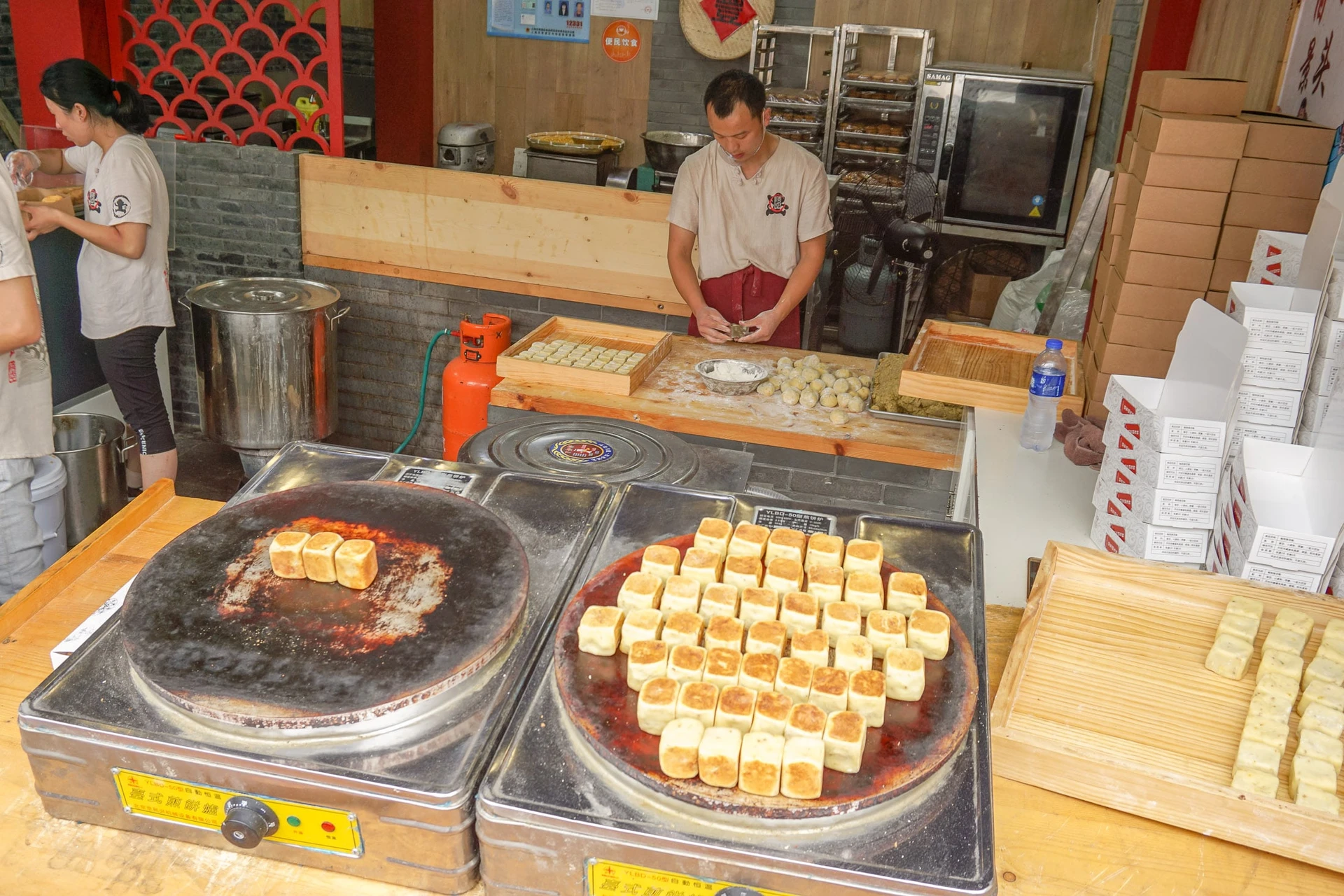Chinese snacks at Zhujiajiao water town outside of Shanghai