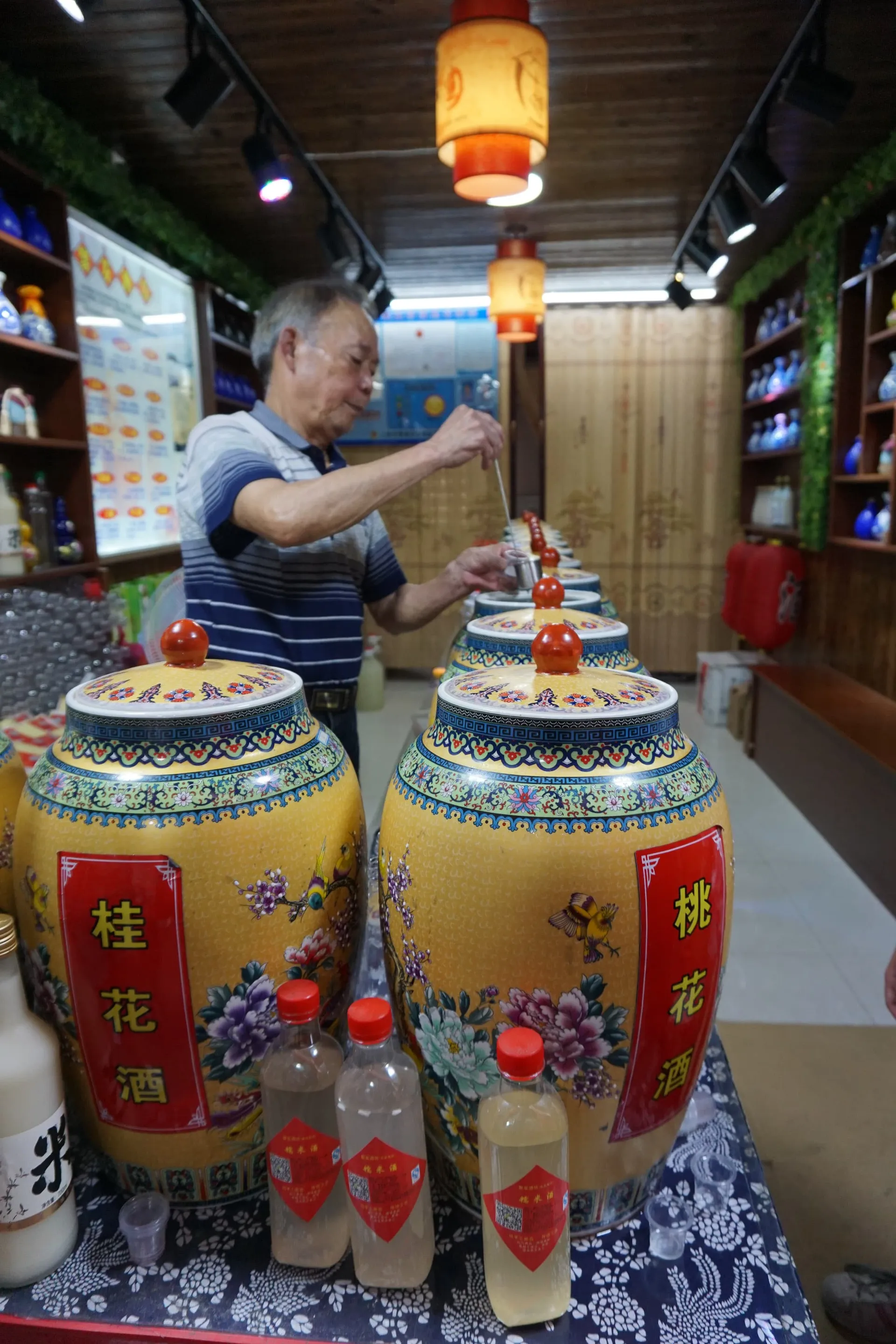 Rice wine vendor at Zhujiajiao water town near Shanghai