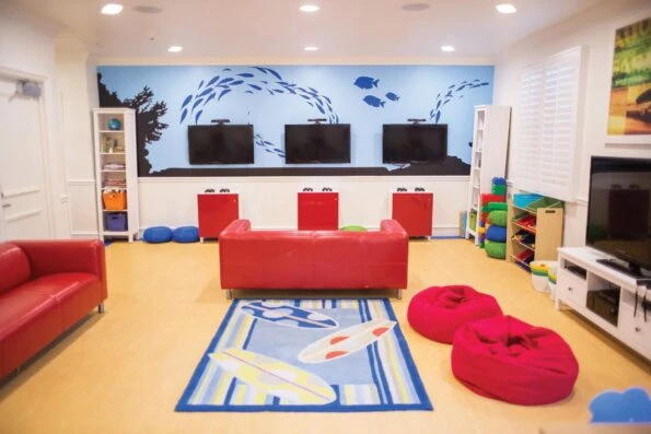 Colorful interior of Kids Club 760 at Four Seasons Aviara
