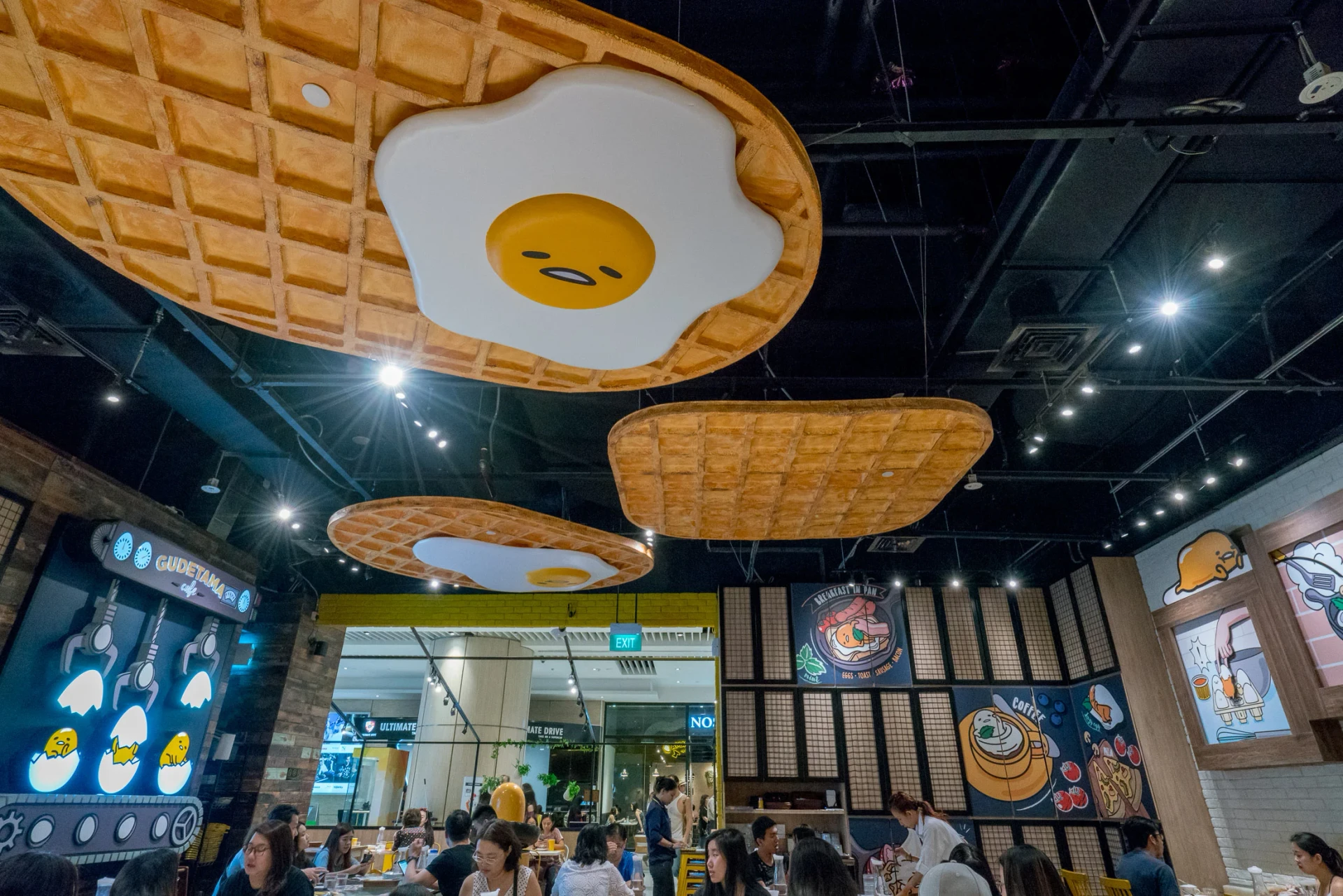 Inside the Gudetama Cafe in Singapore