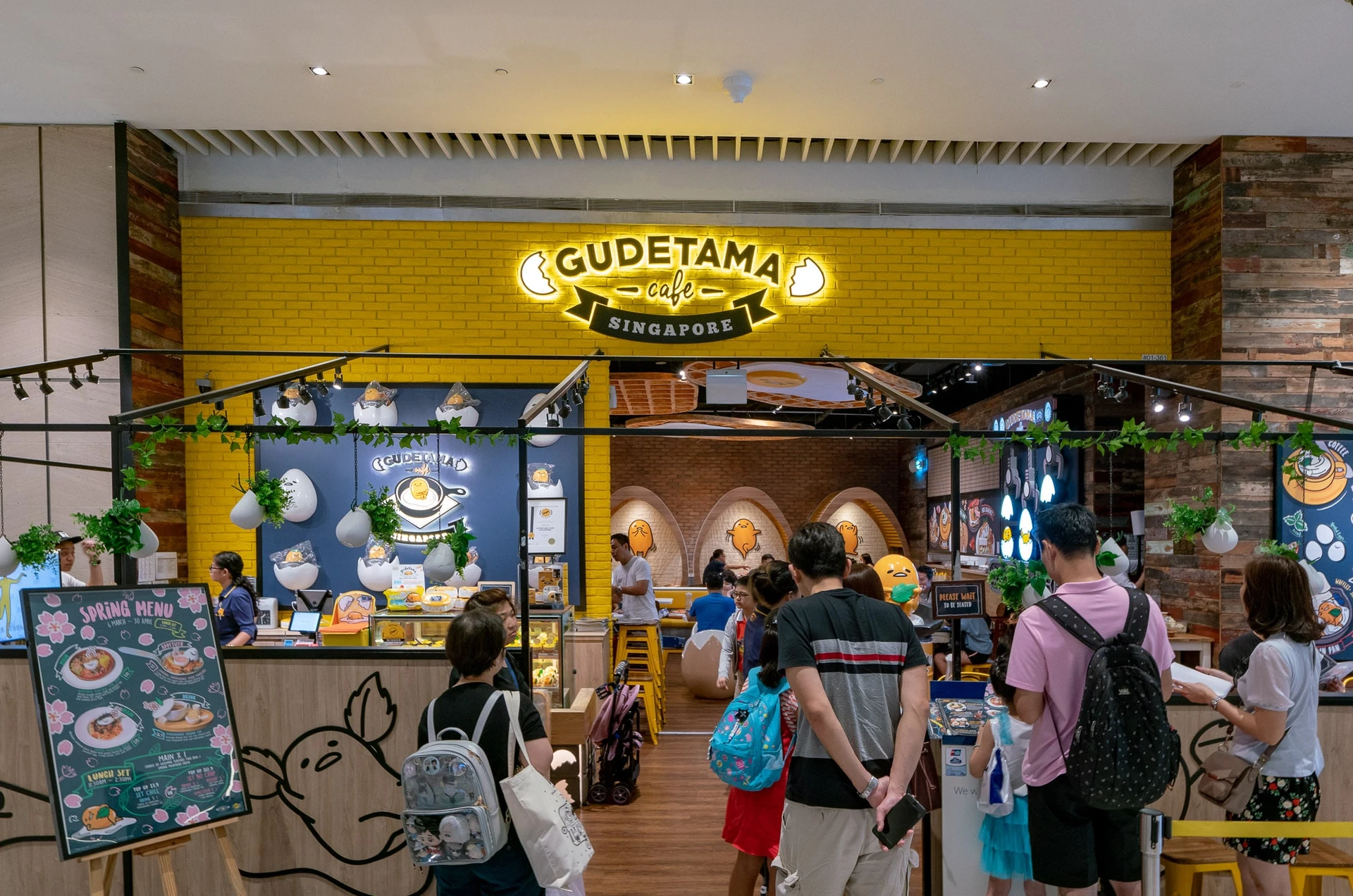 Gudetama Cafe Singapore inside Suntec City mall.