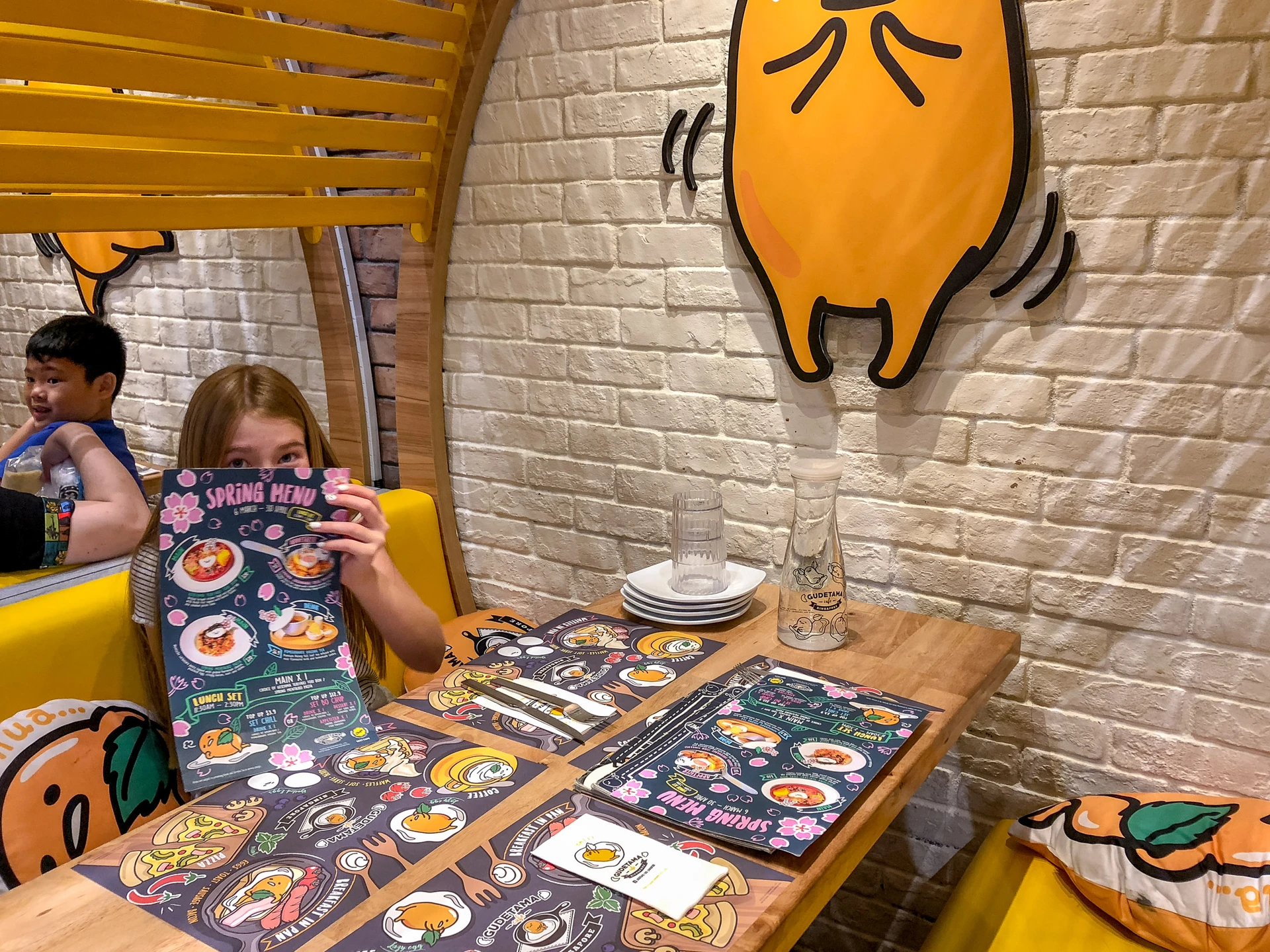 Booth at Gudetama Cafe Singapore