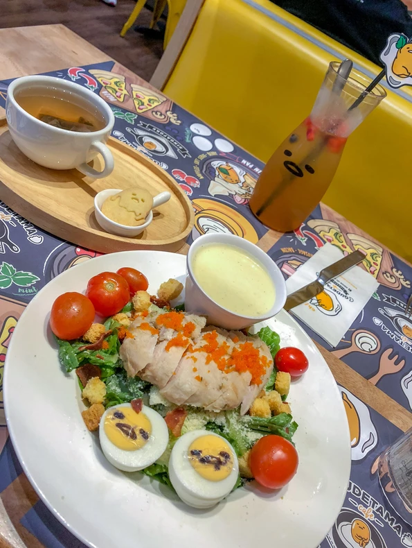 Salad at Gudetama Cafe Singapore