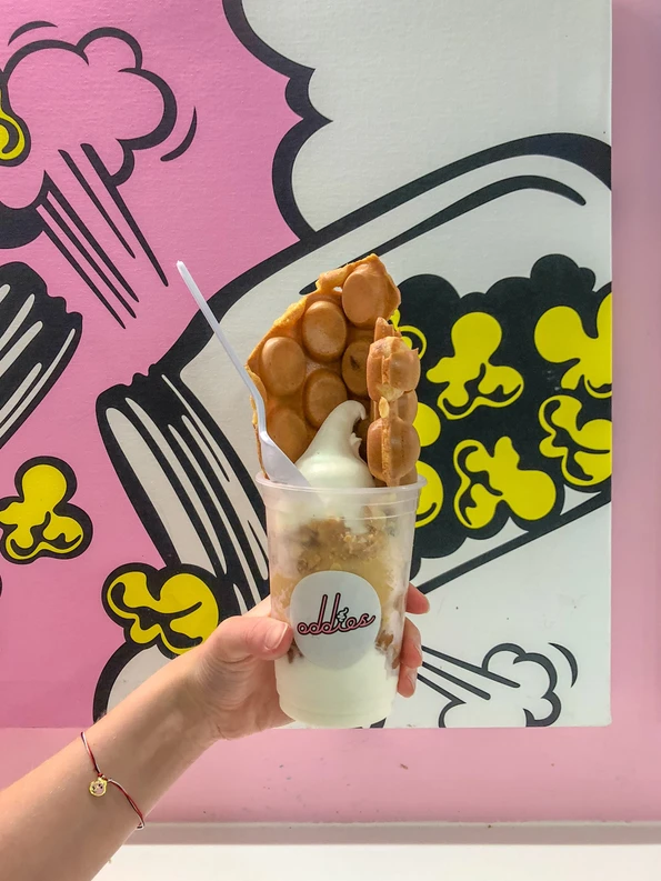 An ice cream eggette at Oddie's in Hong Kong