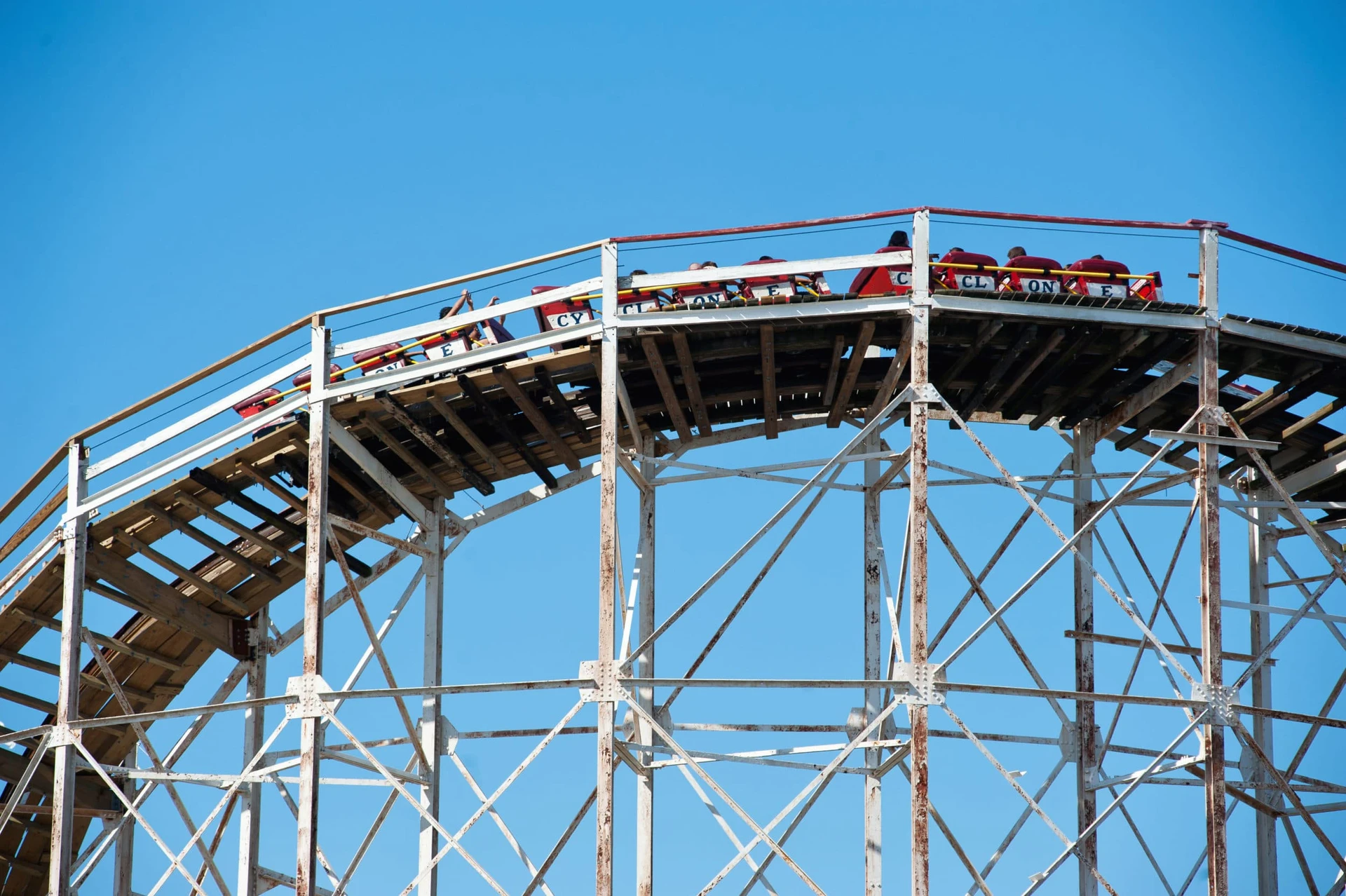 Cyclone roller coaster at Coney Island, New York