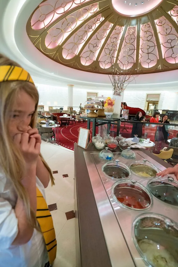 Gelato cart inside Four Seasons London at Ten Trinity Square