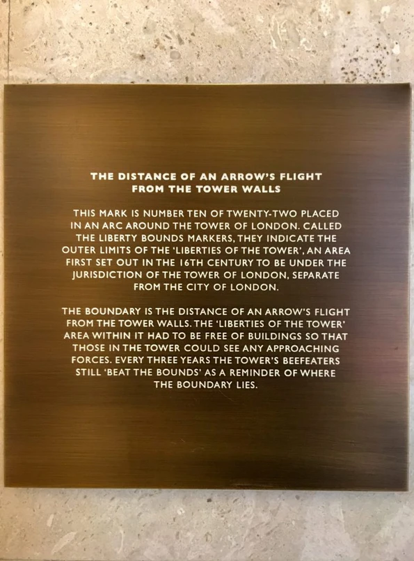 An explanation of the arrow marker inside Four Seasons London at Ten Trinity Square