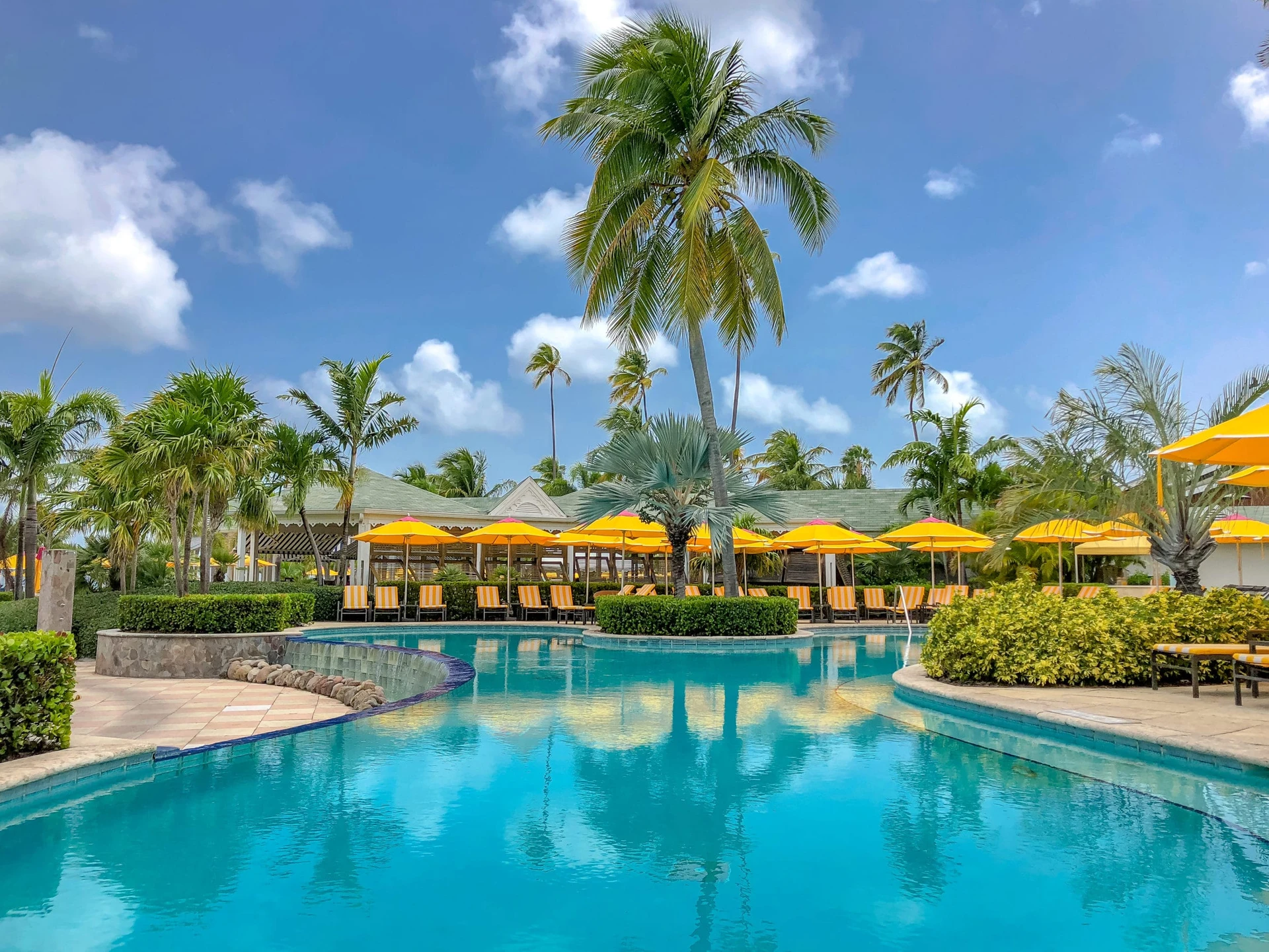 The main pool at Four Seasons Nevis