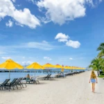 My daughter walks dow