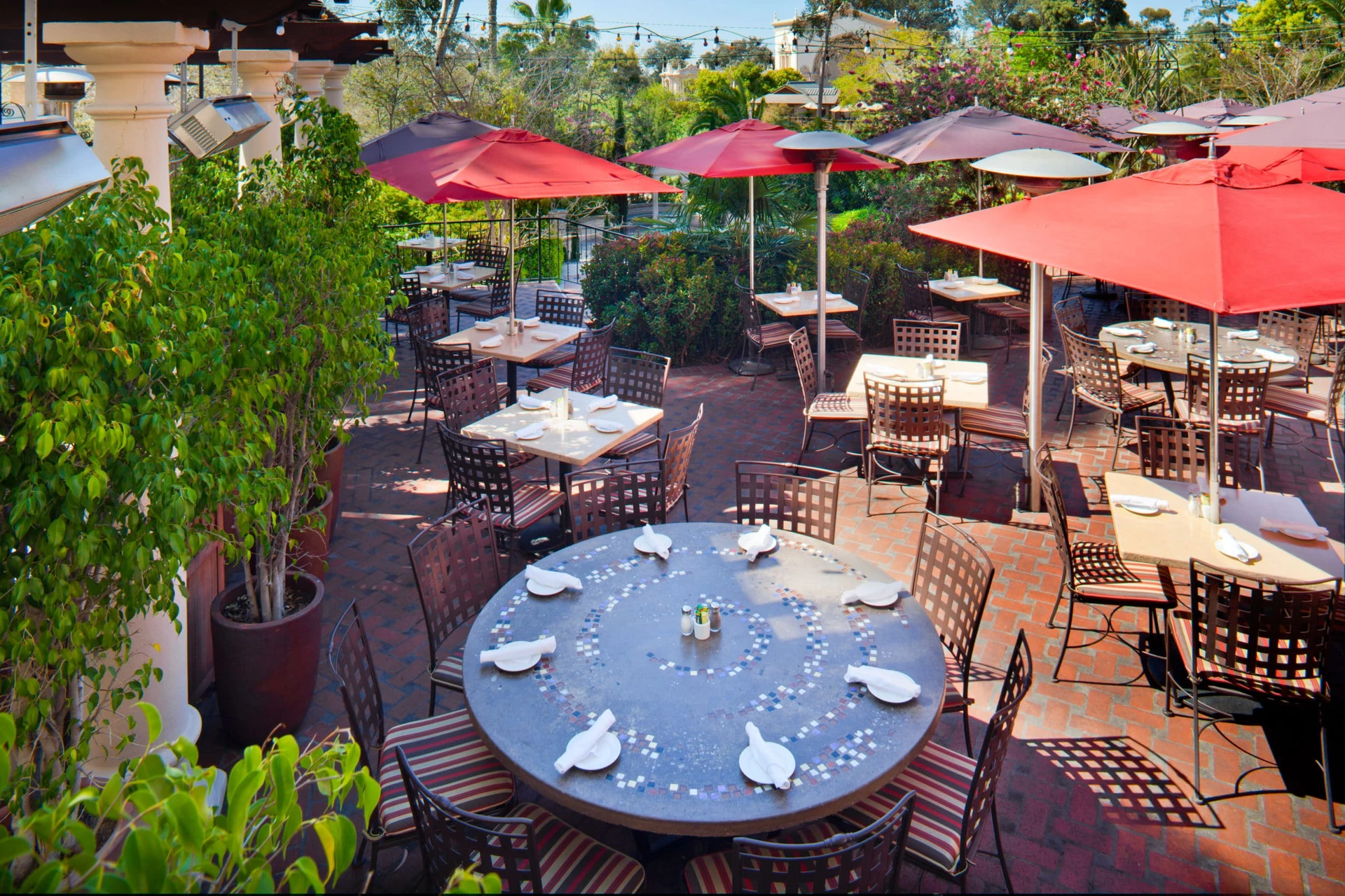 Balboa park restaurants: Outdoor patio at El Prado