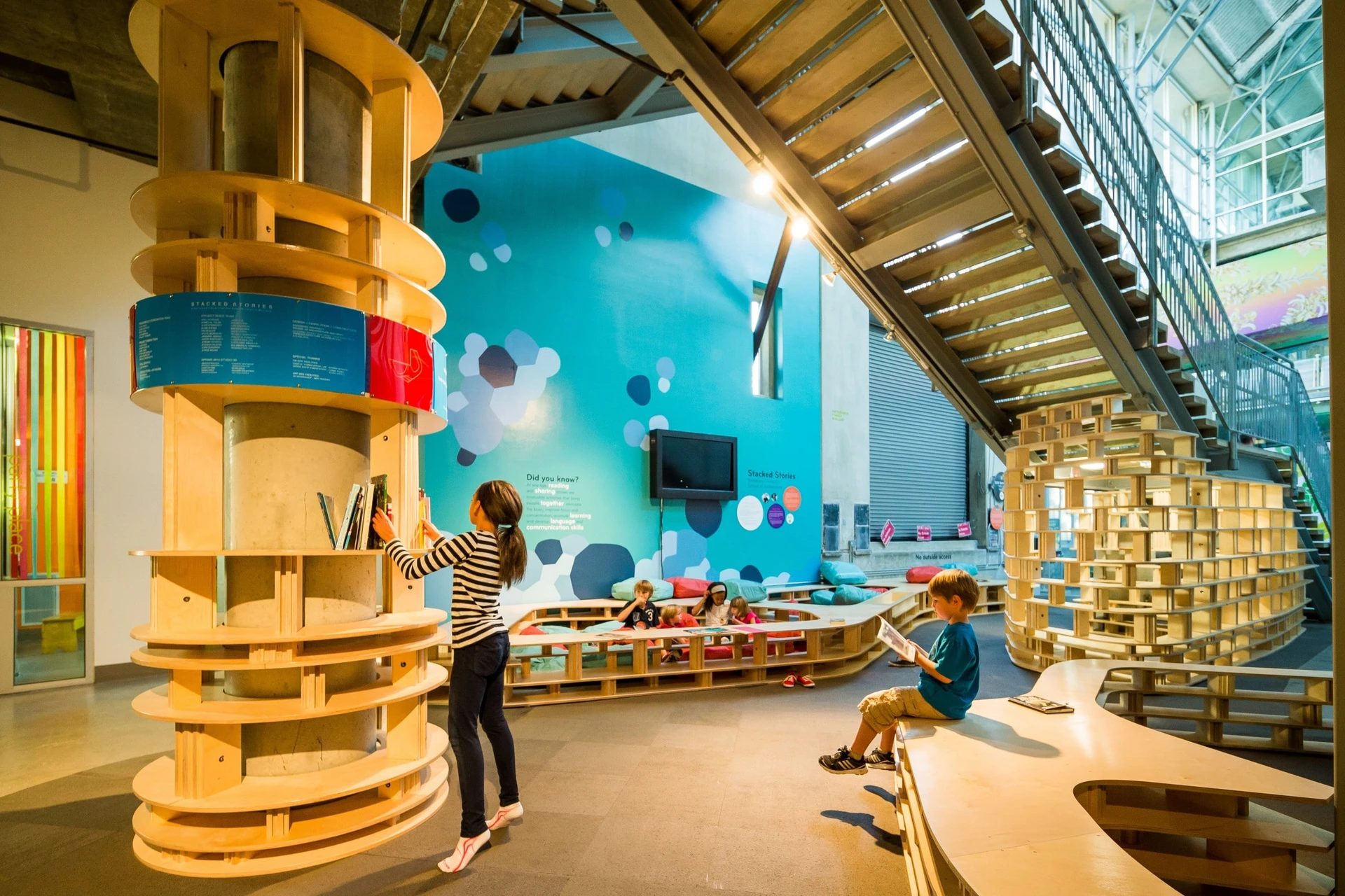 Best San Diego Museums: A girl plays in an exhibit at The New Children's Museum.