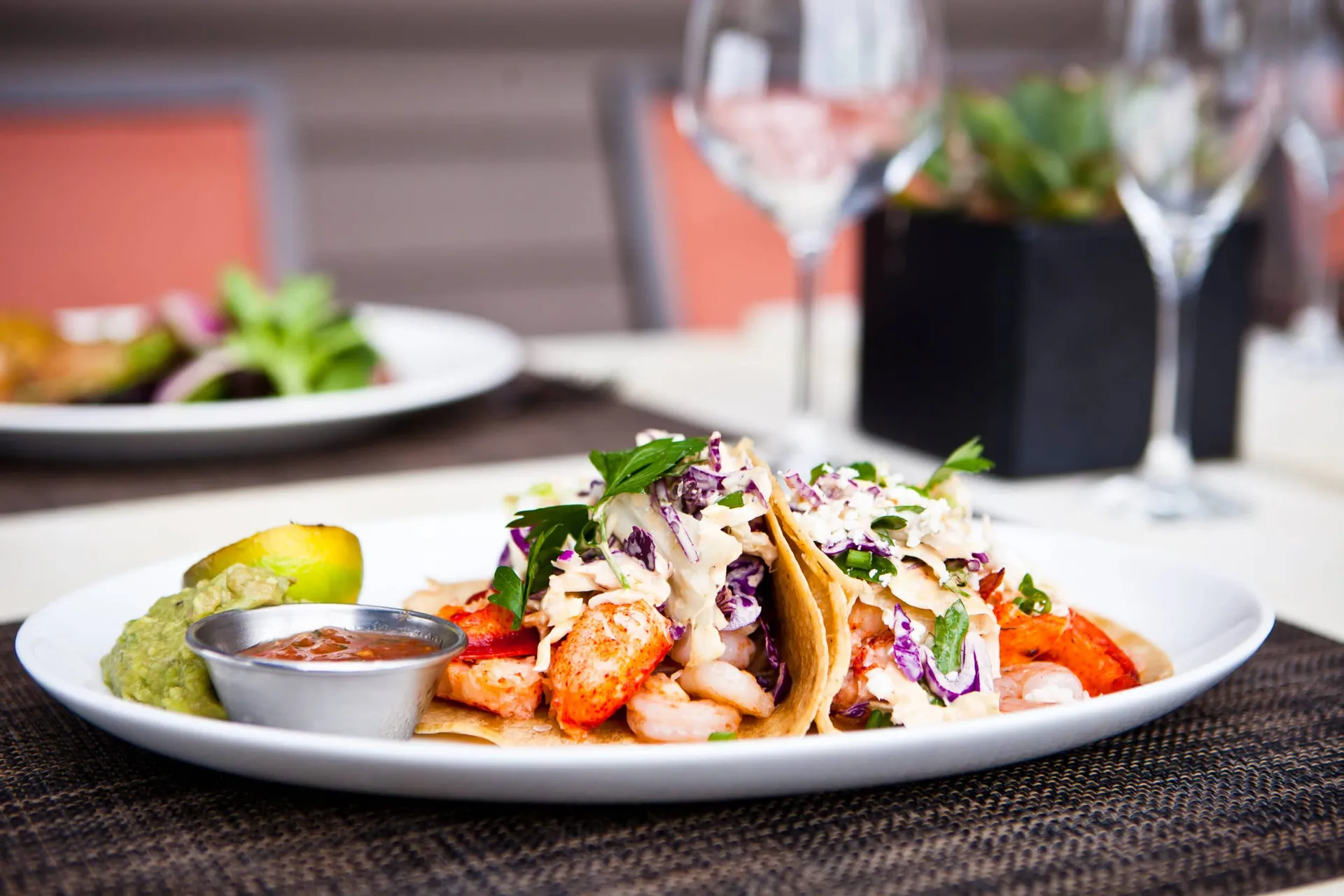 Fish Tacos at Chandler's Restaurant inside Cape Rey Carlsbad