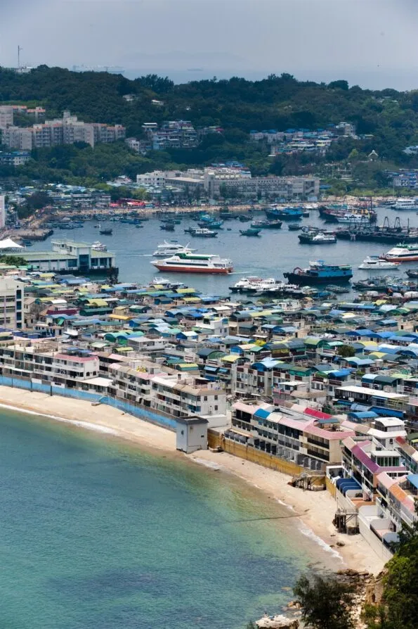 Boats docked at Cheung Chau island