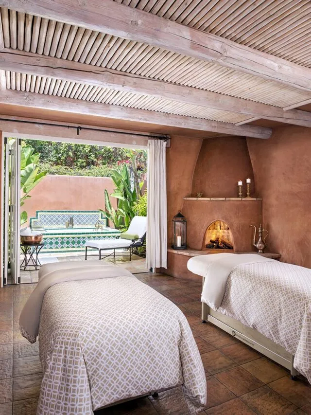 Couples treatment room at Rancho Valencia Spa