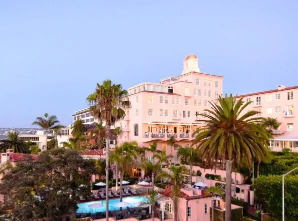 La Valencia Hotel is located on La Jolla's Prospect Street