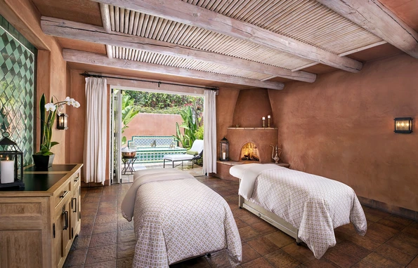 Couples treatment room at Rancho Valencia Spa