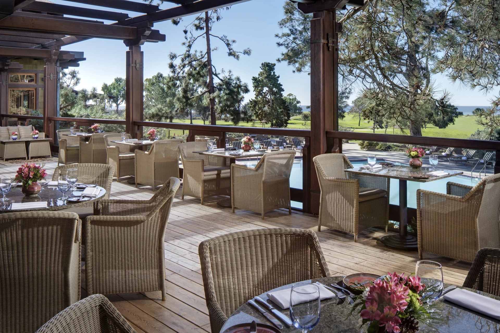 The outdoor patio at AR Valentien.