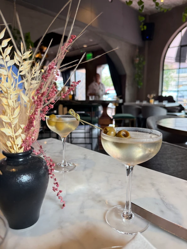 My mini martini at The Whaling Bar in La Jolla