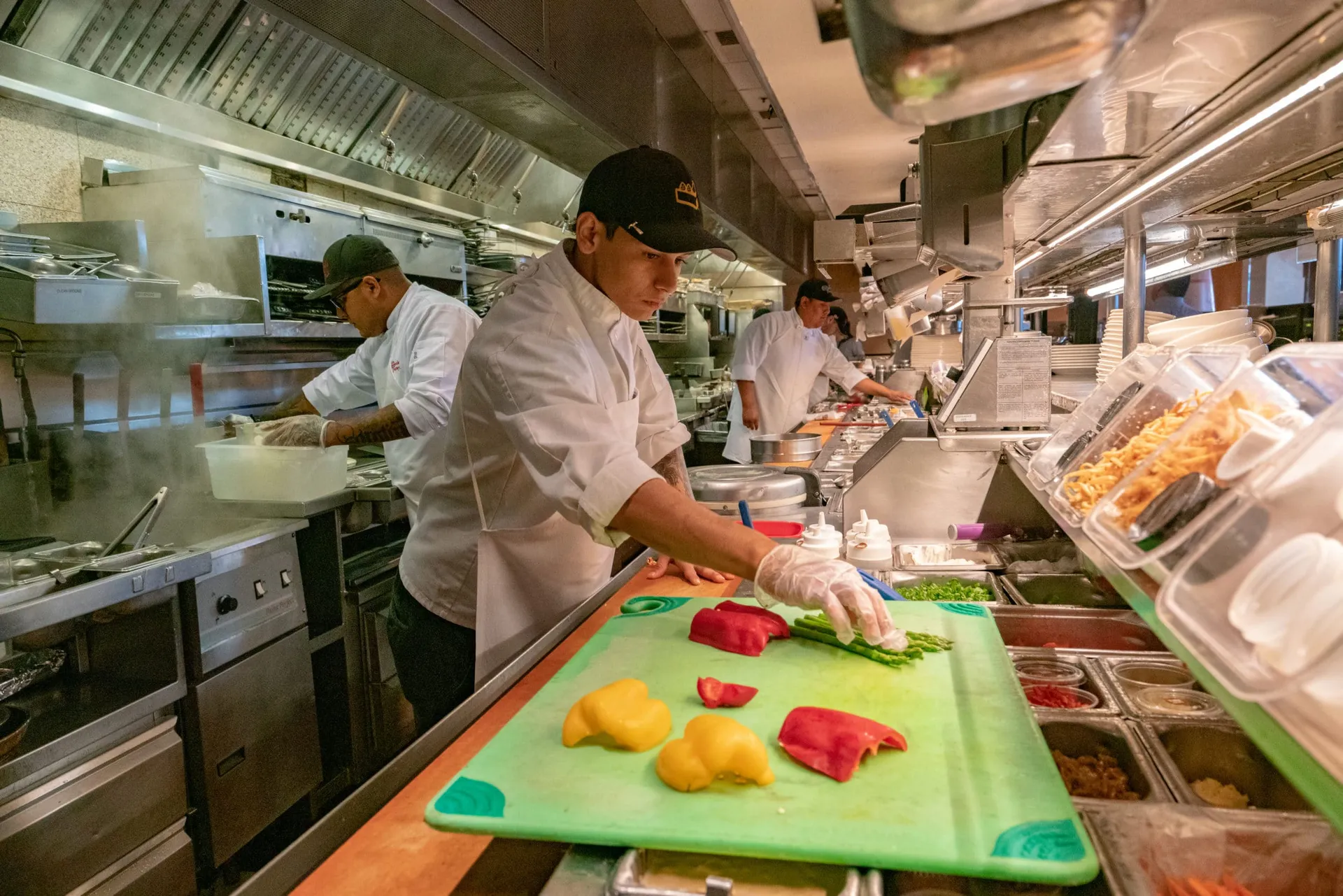 The kitchen at The Cheesecake Factory in San Diego
