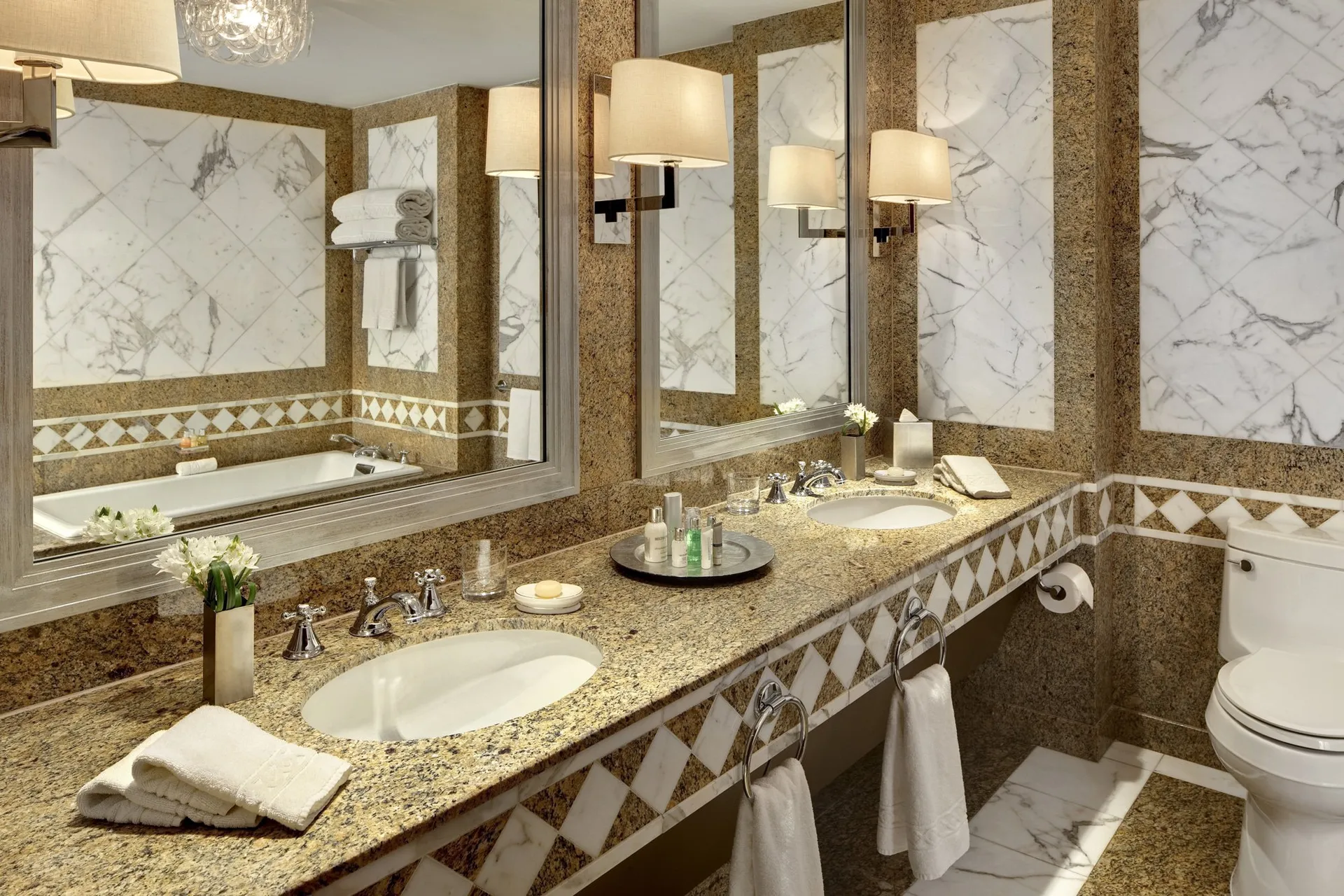 The Tower Corner Suite bathroom at Lotte New York Palace