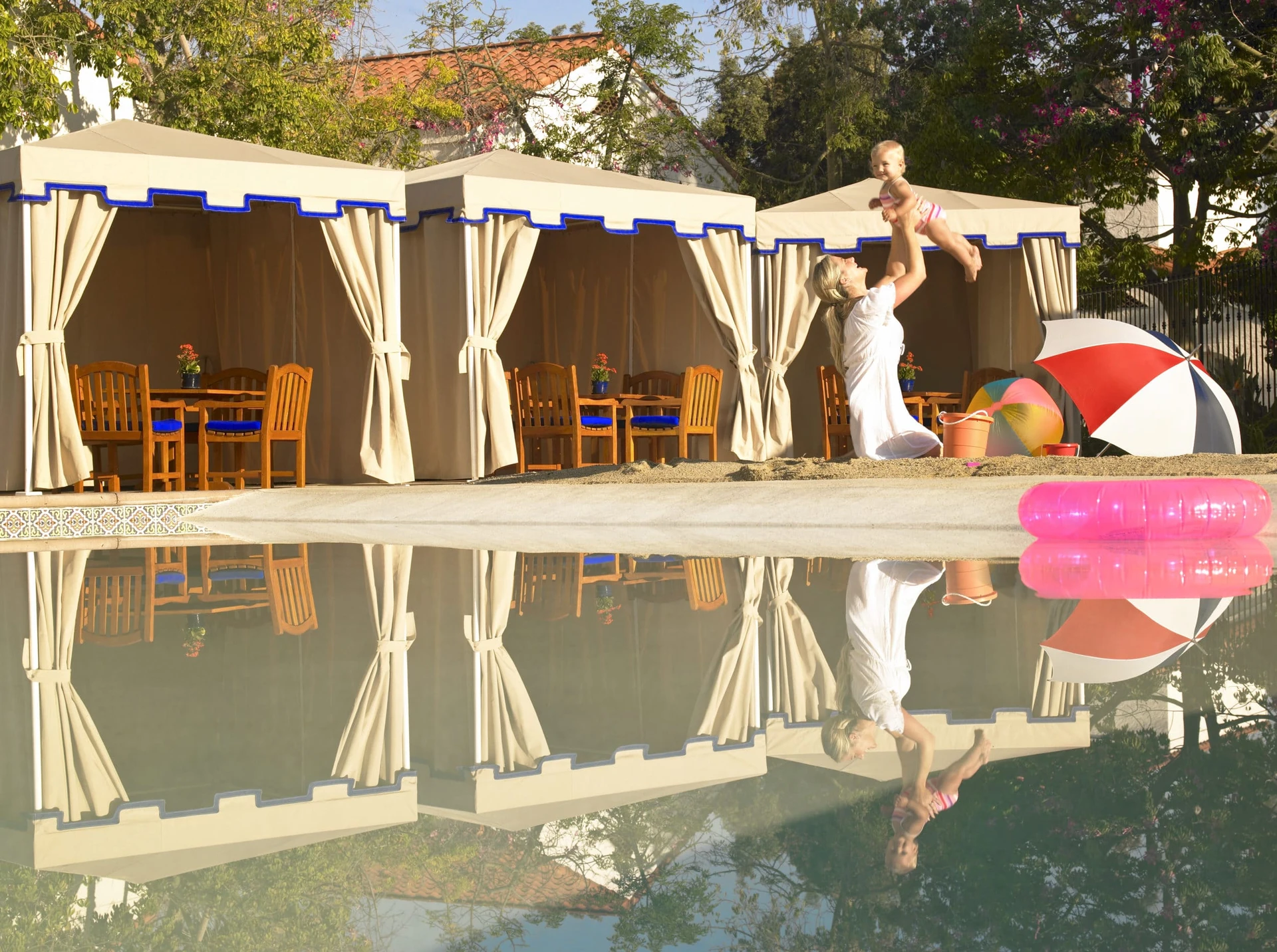 Gazebos at Family Pool