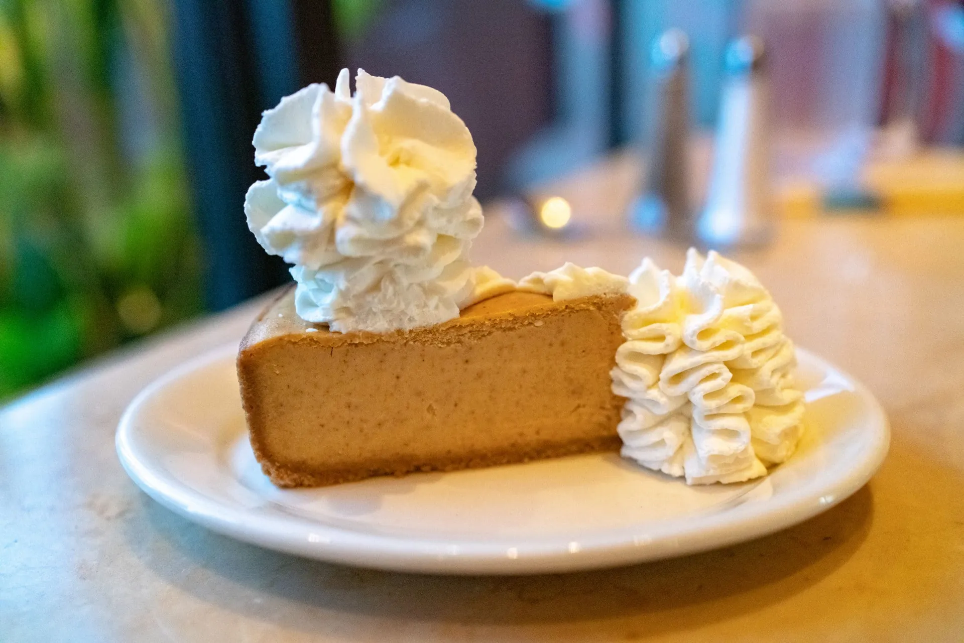 Pumpkin pie cheesecake at The Cheesecake Factory