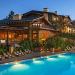 The Lodge at Torrey Pines exterior at night, La Jolla's best luxury hotel.