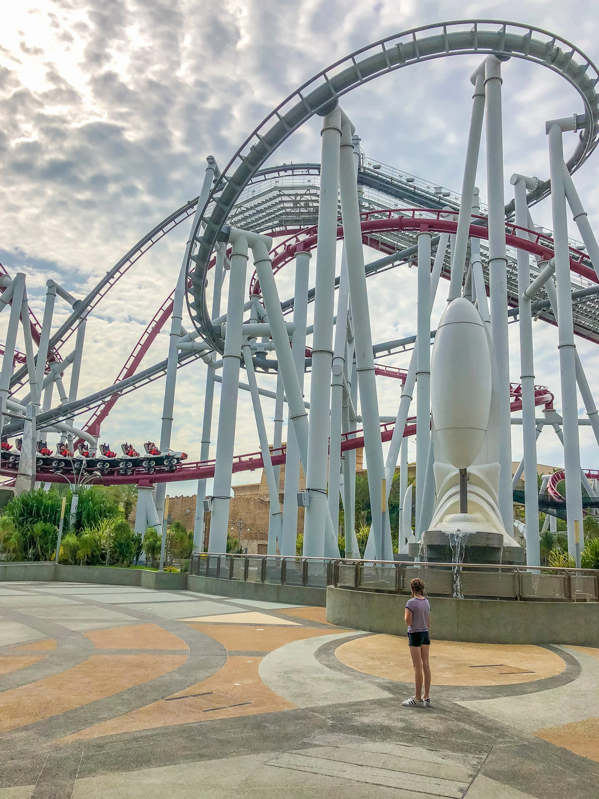 Universal Studios Singapore dueling roller coasters