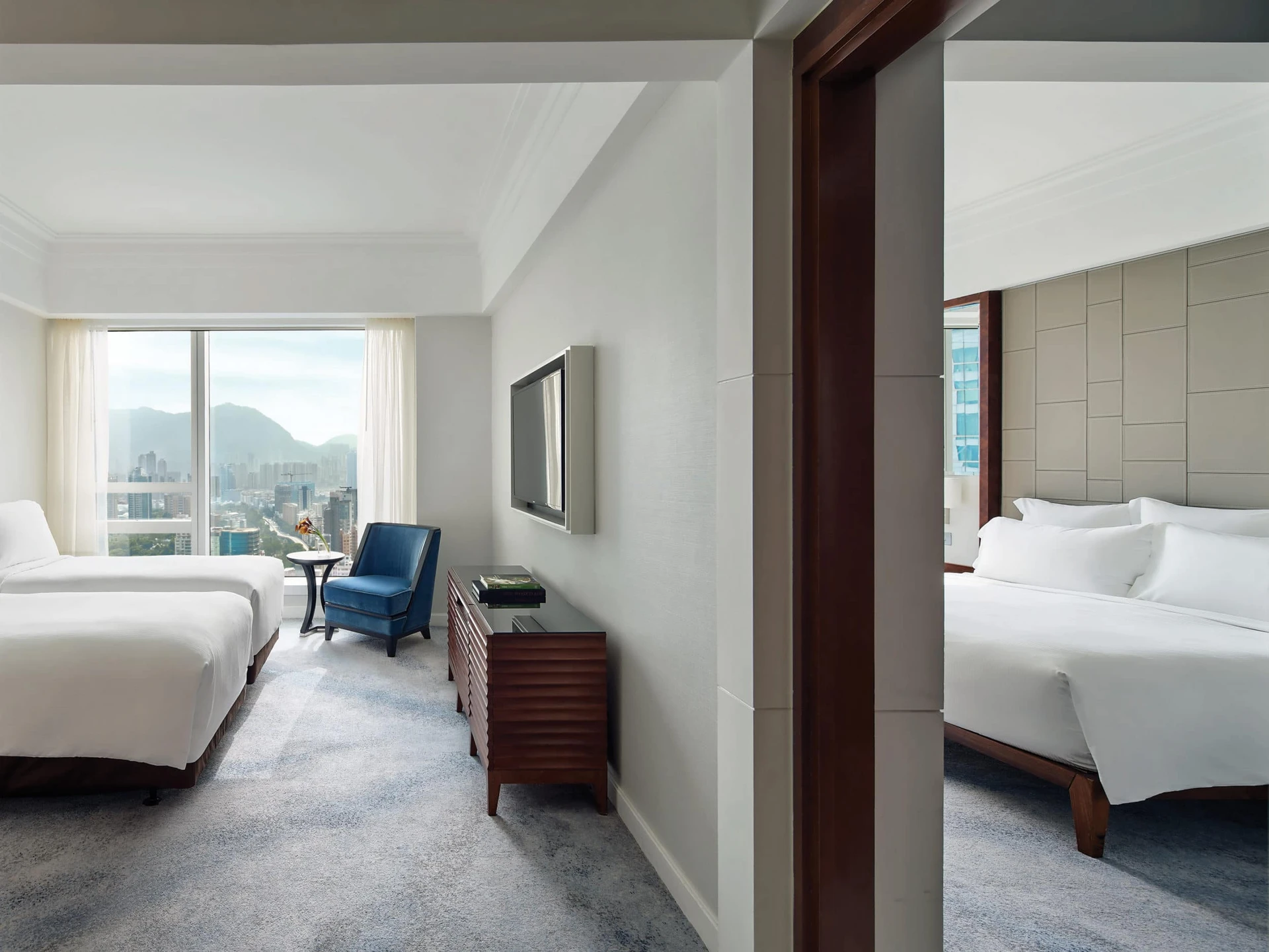 Cordis Hong Kong family suite with two rooms.