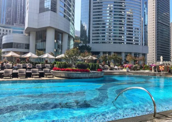 The outdoor pool at JW Marriott Hong Kong is among the best in the citiy.