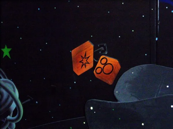 Hidden Mickeys in Astro Blasters at Disneyland