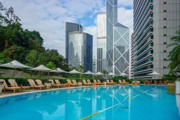 Island Shangri-la Hong Kong heated outdoor pool