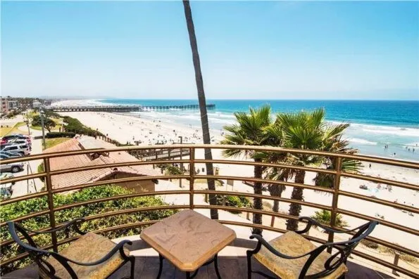 View from a room balcony at Pacific Terrace Hotel San Diego