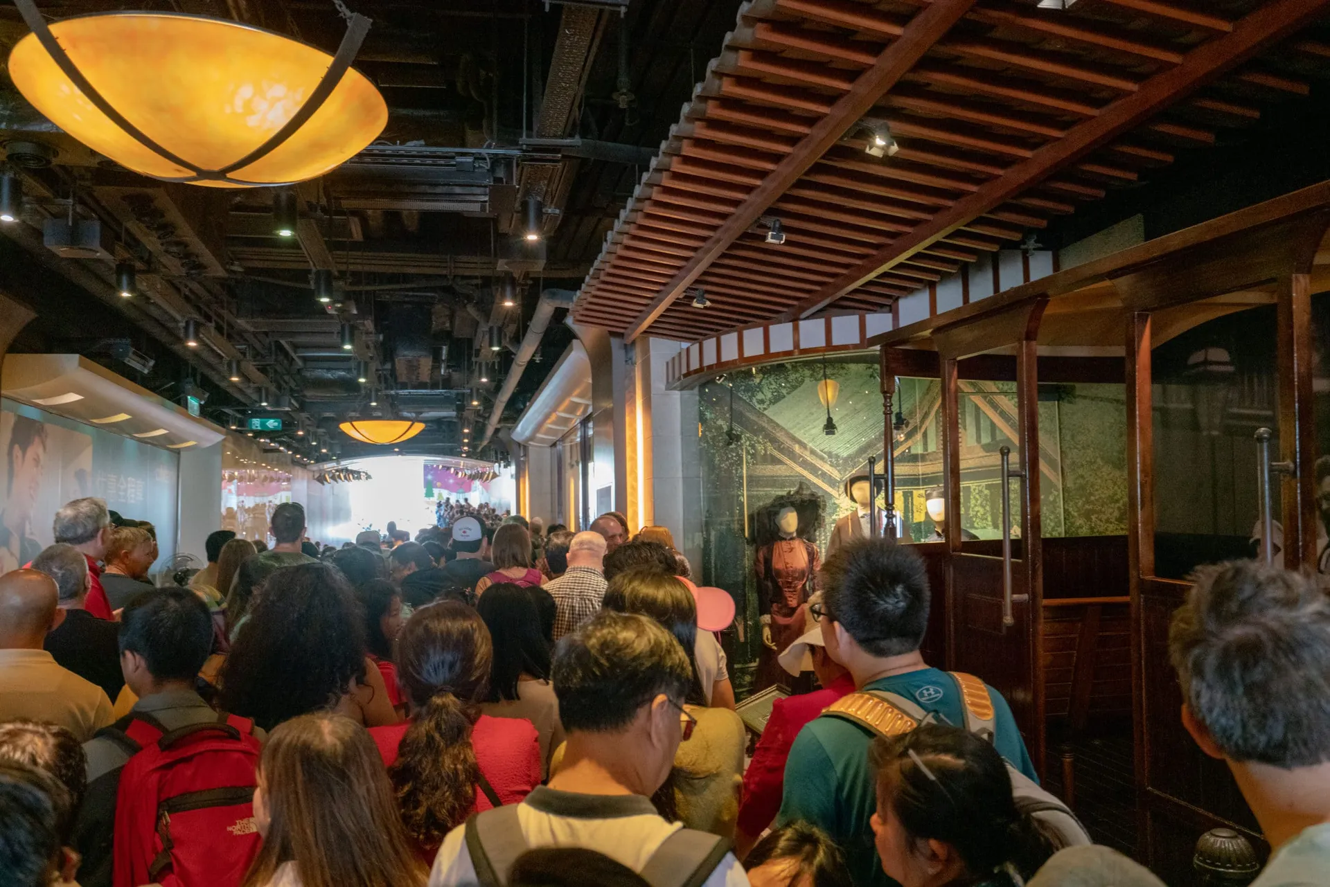 Line for Peak Tram in Hong Kong