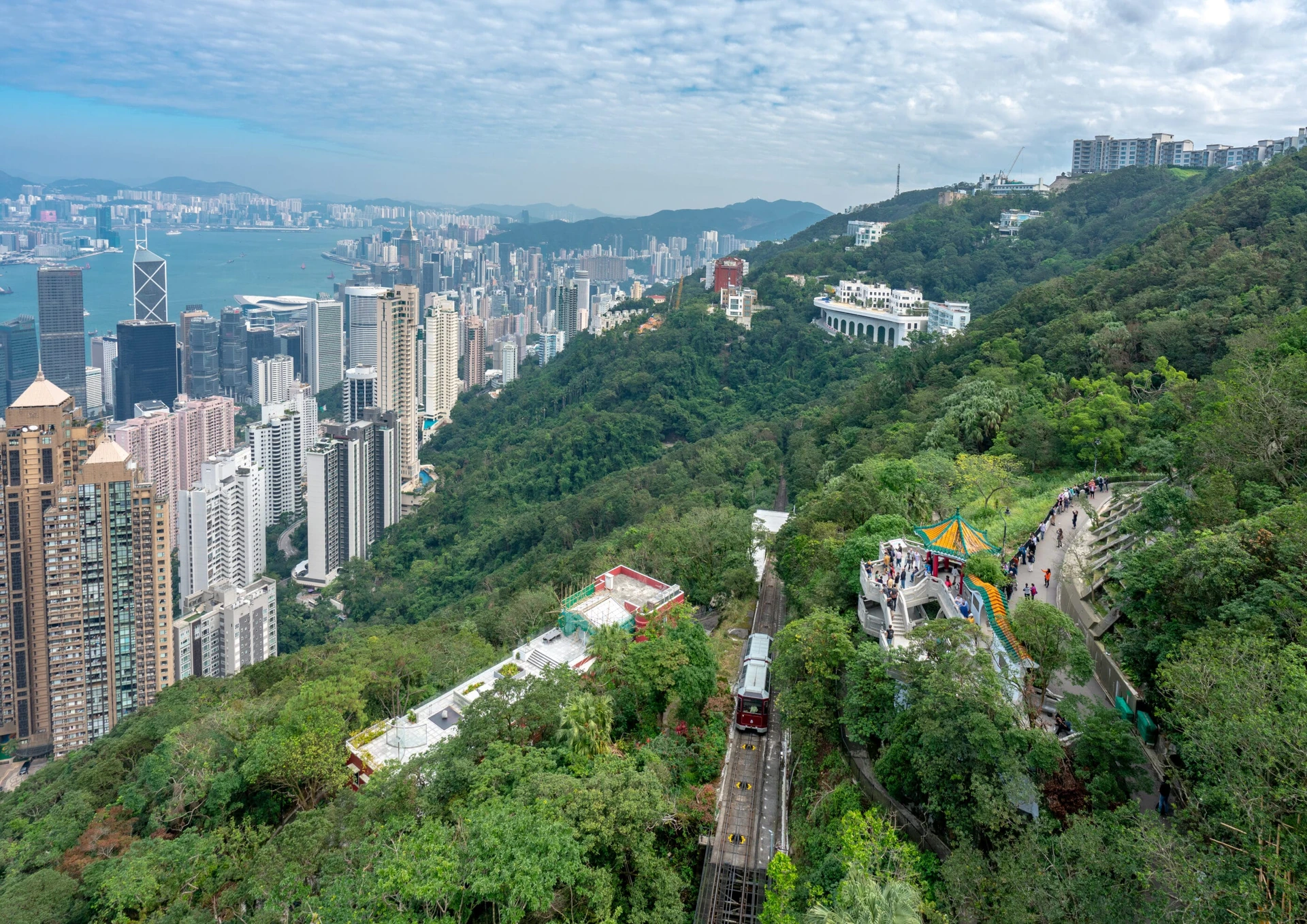 The Peak Tram, a popular Hong Kong attraction