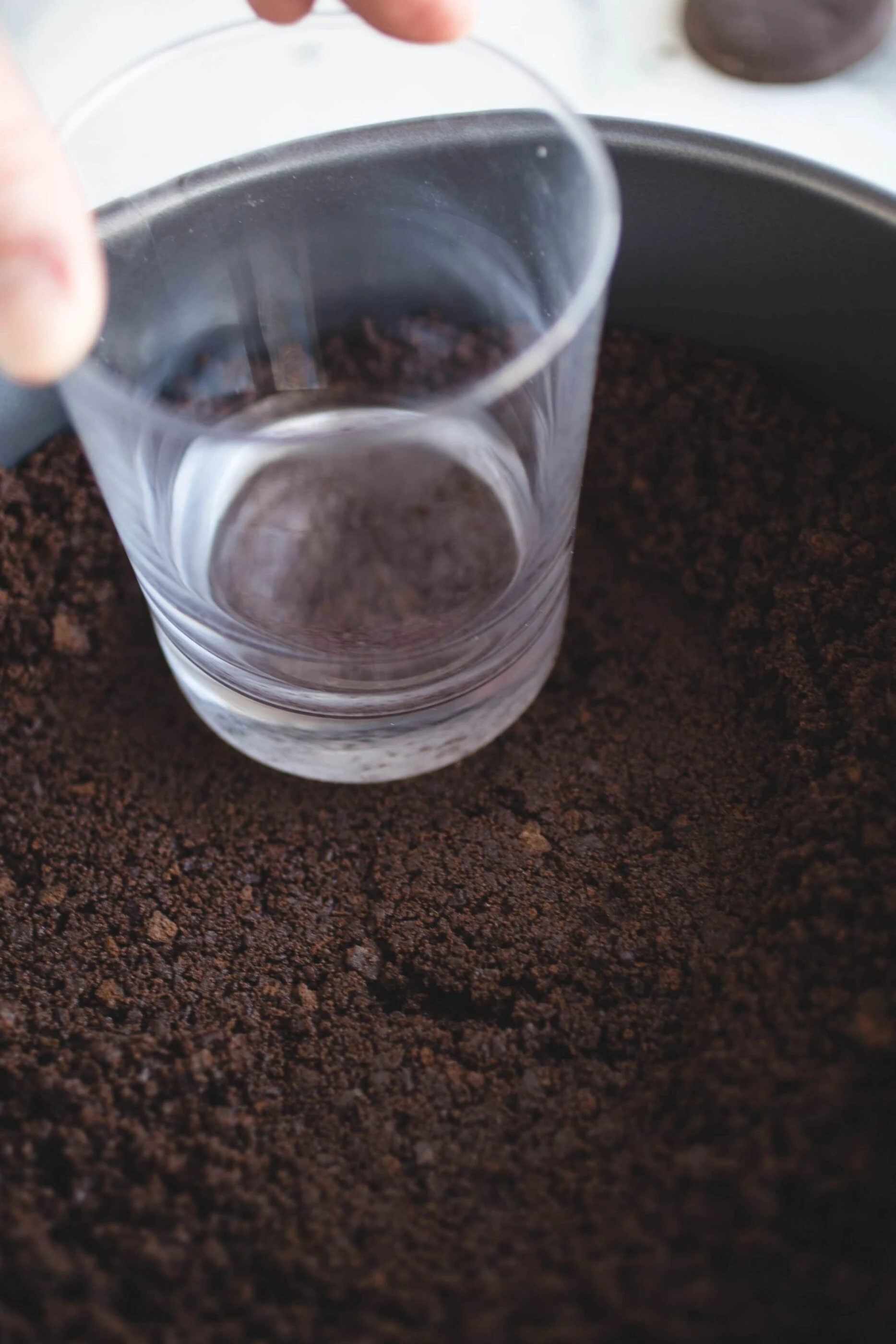 Cookie crust for Thin Mints ice cream pie