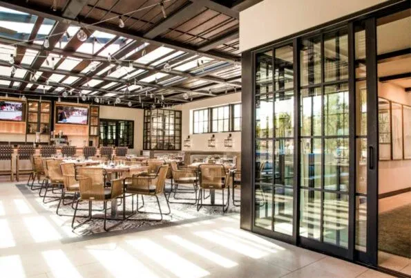 Seasons Restaurant interior with glass ceiling at Four Seasons Residence Club San Diego, Aviara.