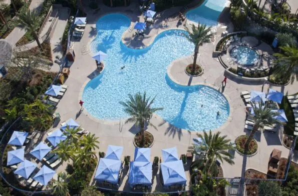 The E-Ticket pool at Disneyland Hotel in Anaheim, California