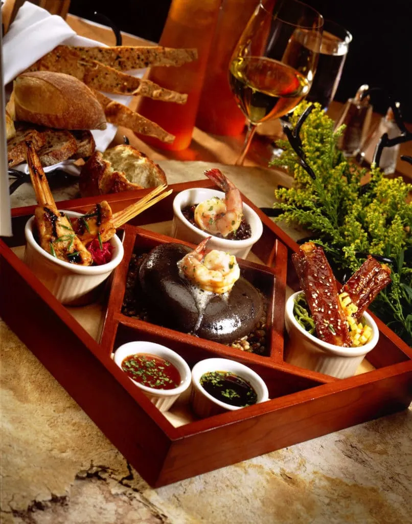 A plate of food from Napa Rose at Disney's Grand Californian hotel