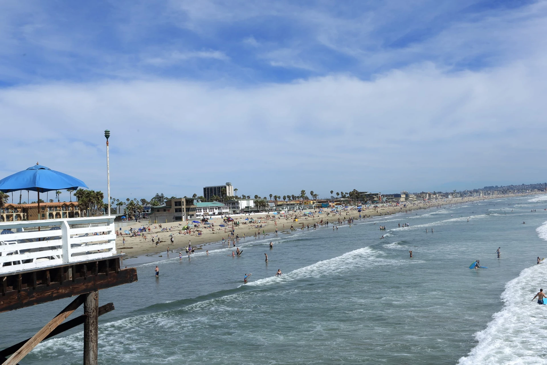 A view of Pacific Beach down to Mission Beach from Crystal Pier