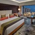 Mandarin Oriental, Singapore hotel room view of Marina Bay