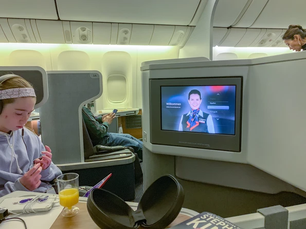 American Airlines business class from Los Angeles to Hong Kong on a 777-300ER