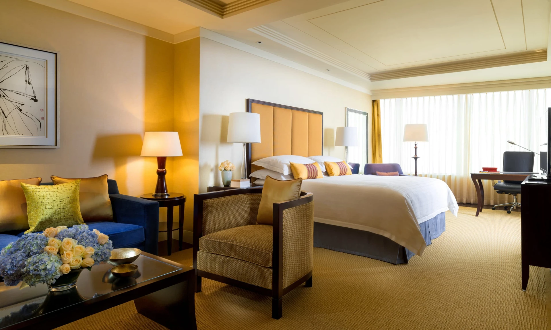 Room interior at Four Seasons Hotel Beijing, our top pick for best Beijing luxury hotels.