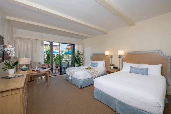 La Jolla Shores Hotel Garden Patio Room interior.